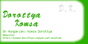 dorottya komsa business card